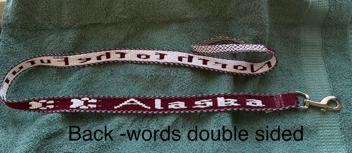 Hand woven dog leashes