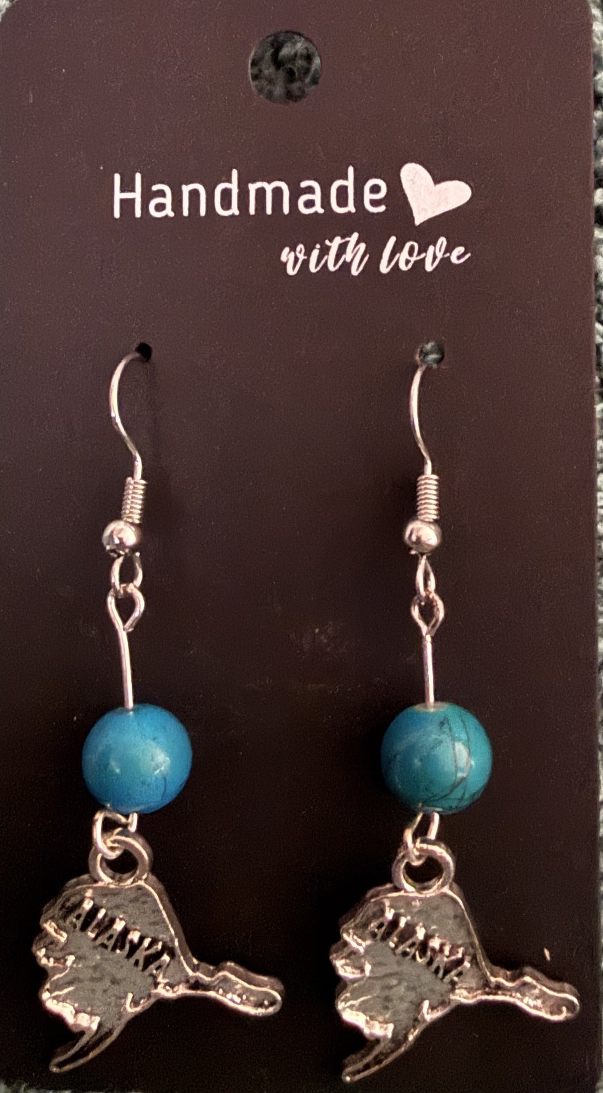 Alaska theme sterling silver earrings