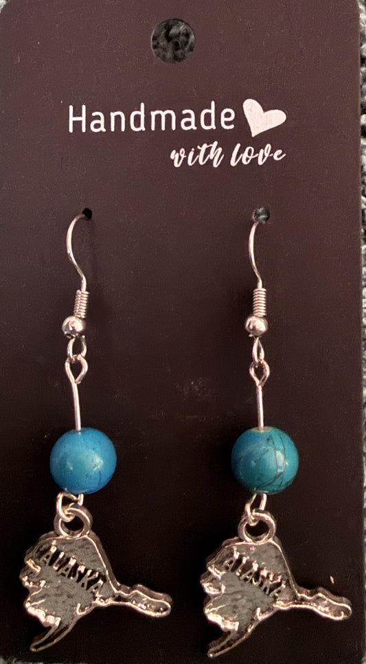 Alaska theme sterling silver earrings